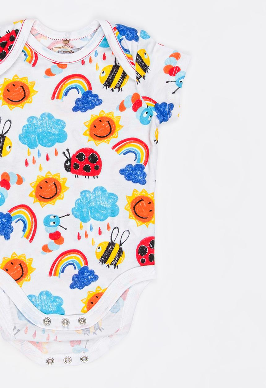 Soobe - Short Sleeve Bodysuit White
