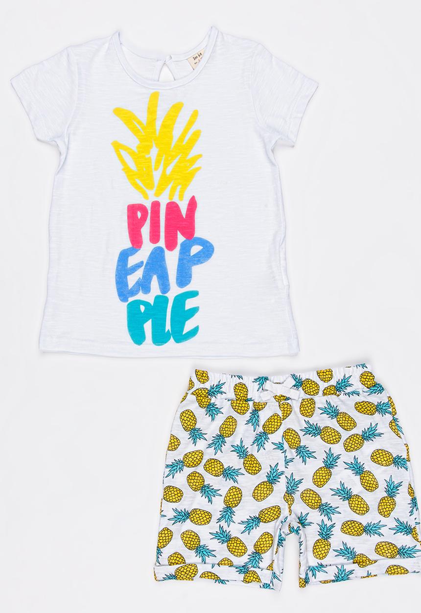 Soobe - Knitted Top And Pants Set White