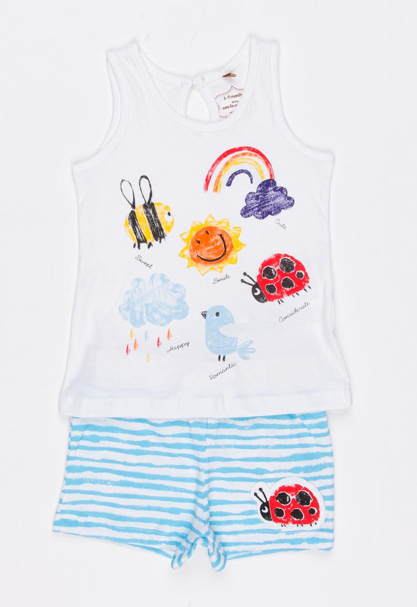 Soobe - Knitted Top And Pant Set White