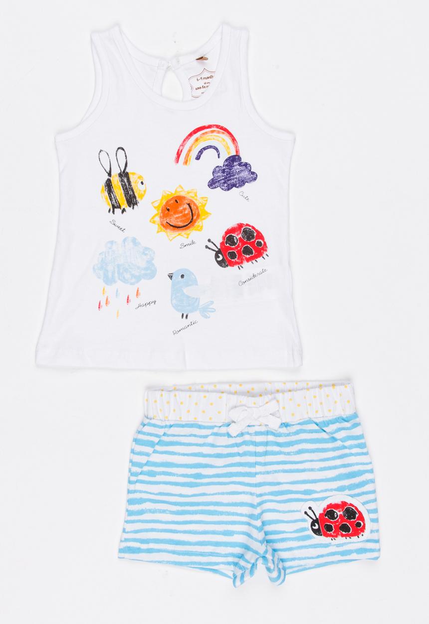 Soobe - Knitted Top And Pant Set White