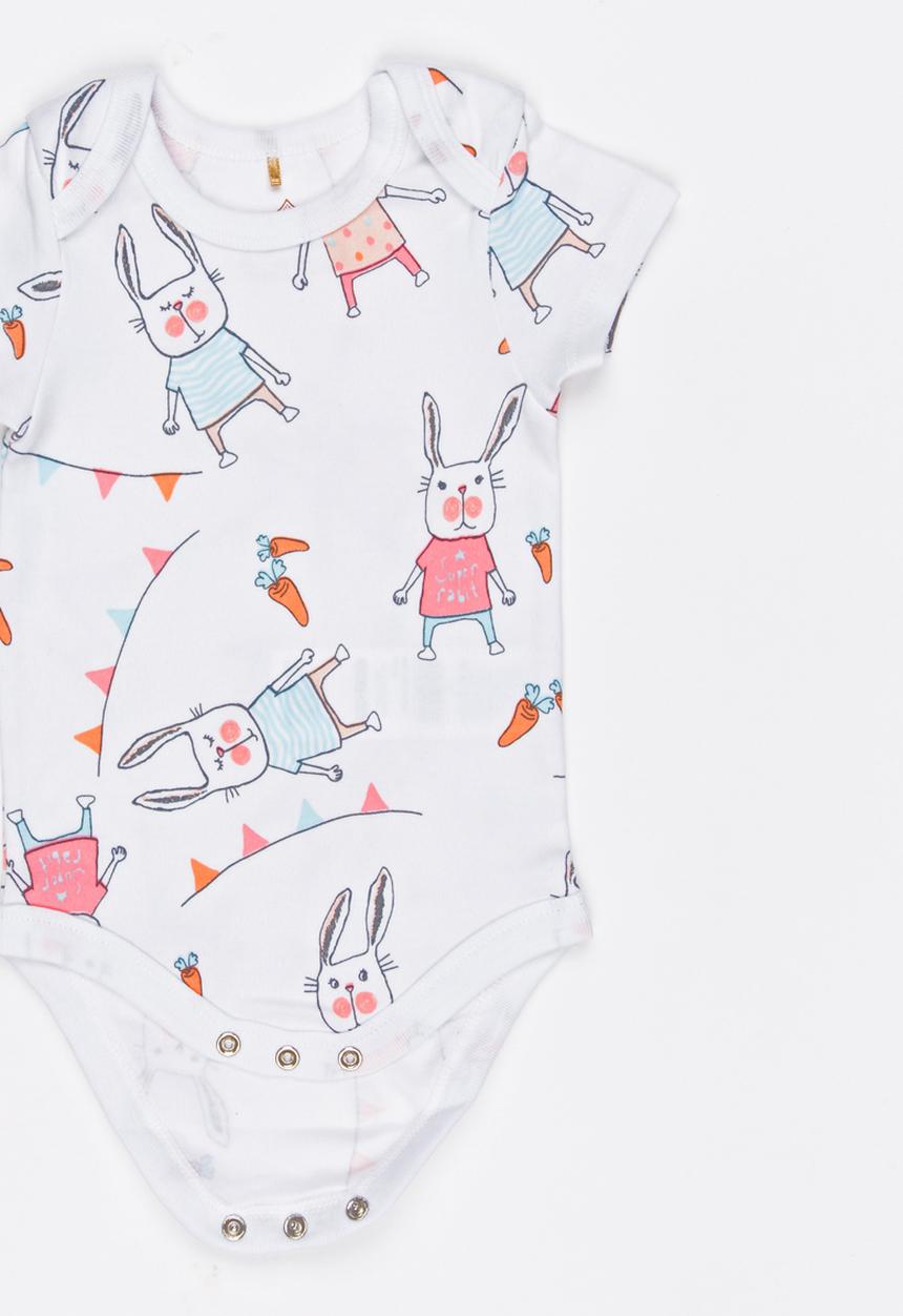 Soobe - Short Sleeve Bodysuit White
