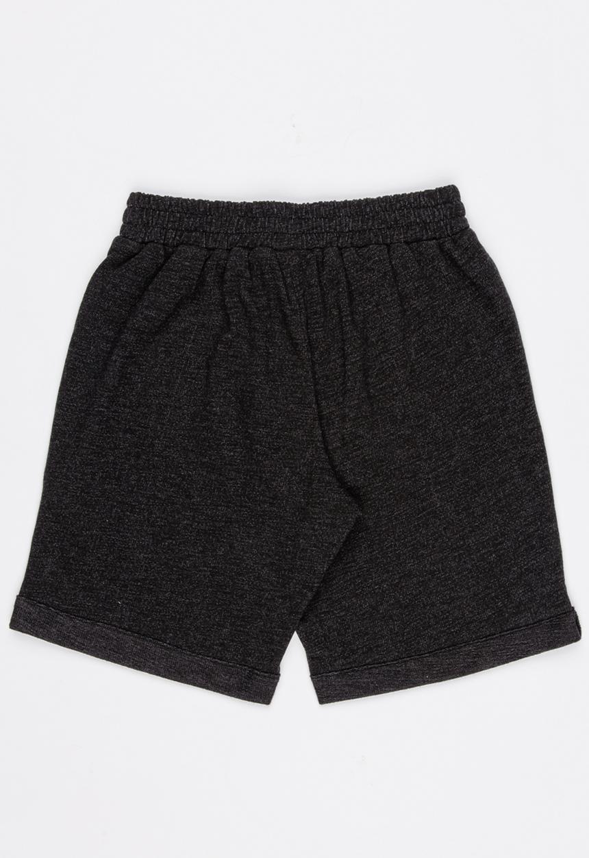Rebel Republic - Knit Pull On Shorts Charcoal