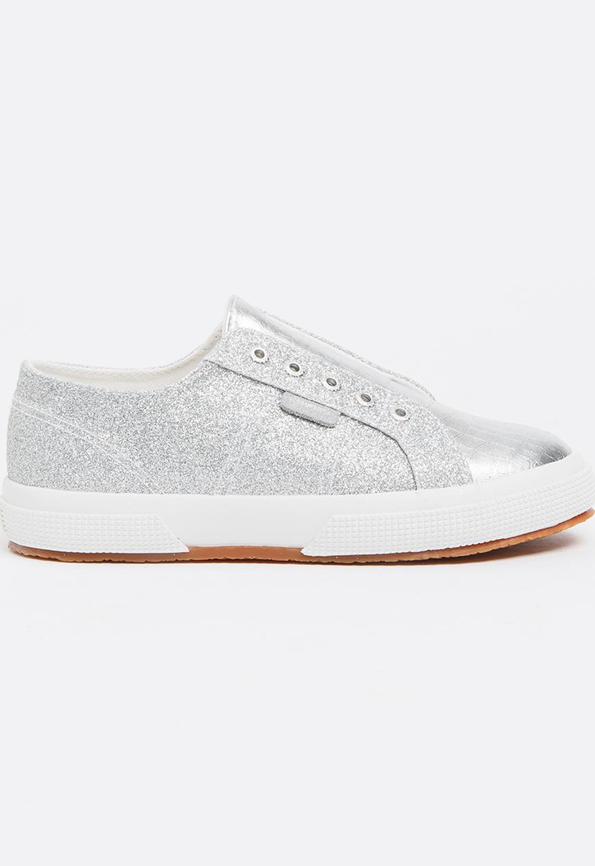 SUPERGA - Glitter Slip on Silver