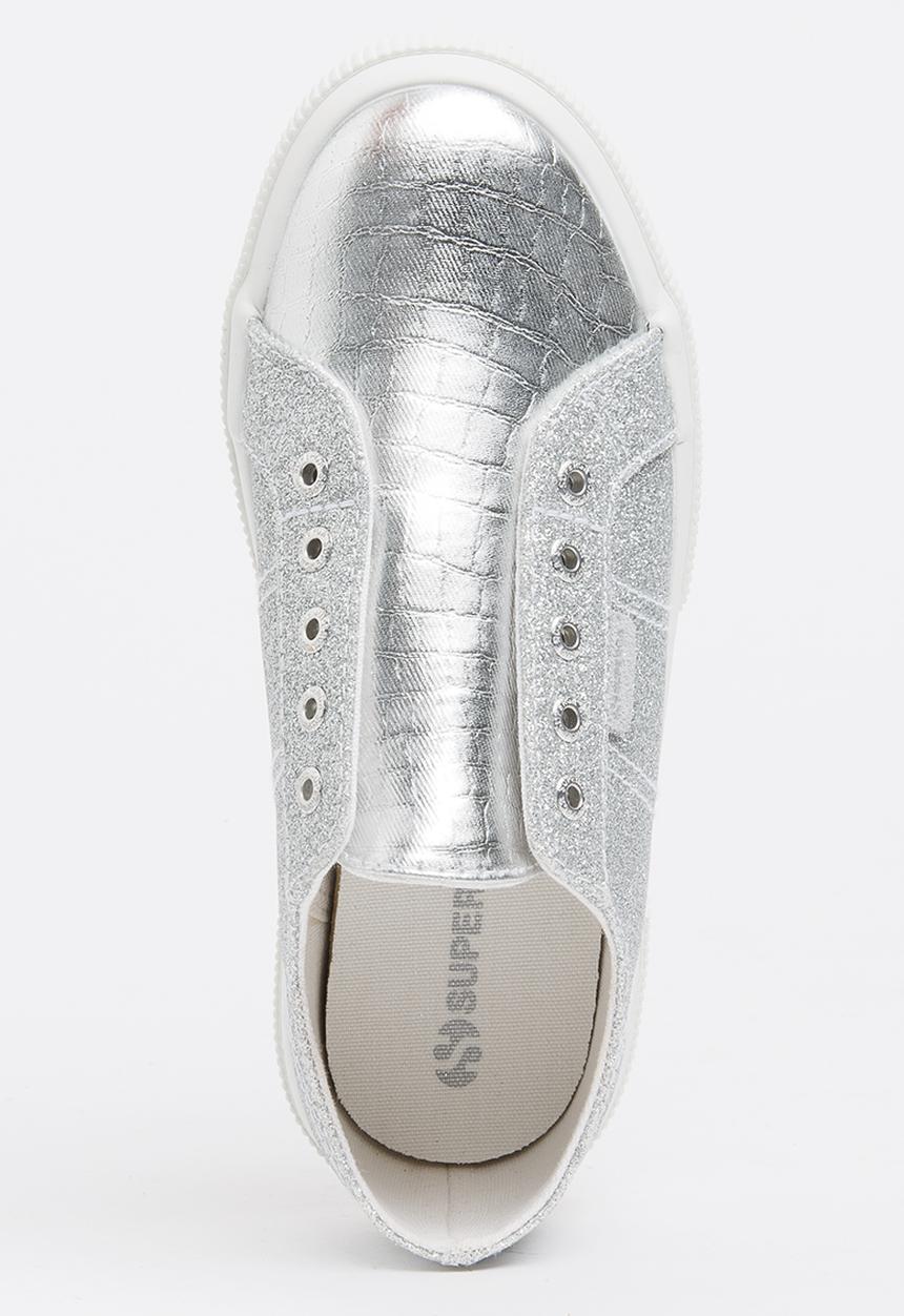 SUPERGA - Glitter Slip on Silver