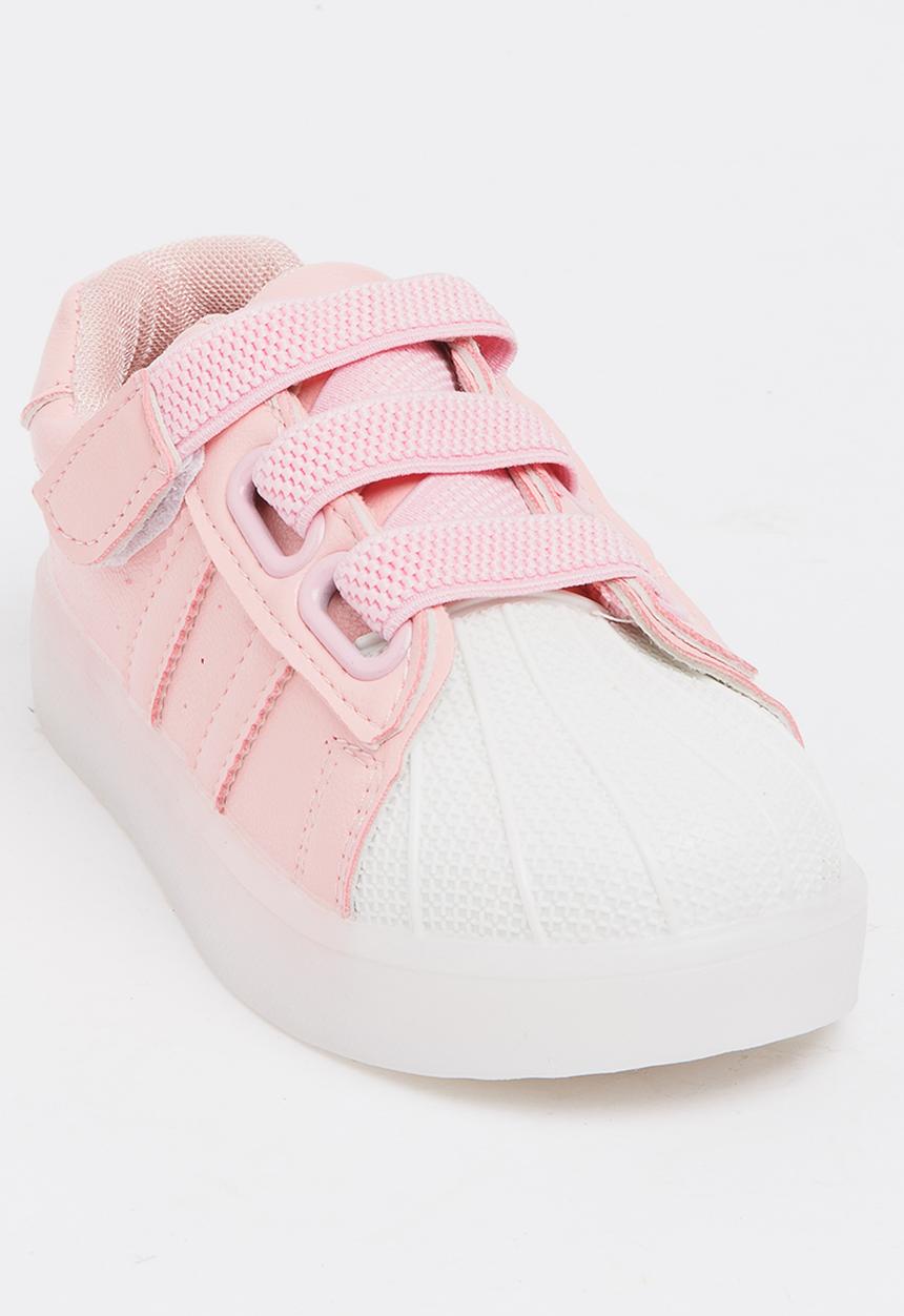 Pop Candy - Girls Light up Sneakers Pale Pink