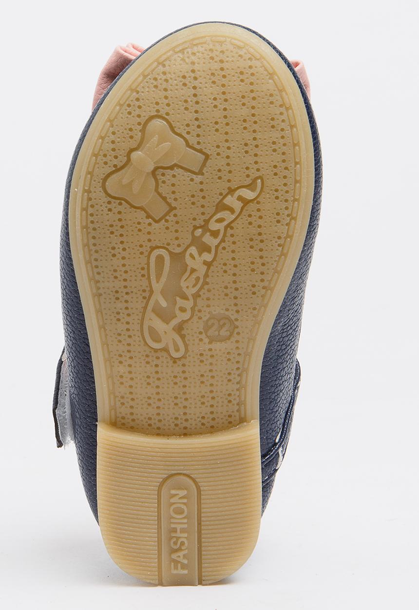 Pop Candy - Two Tone Pumps with Bow Navy