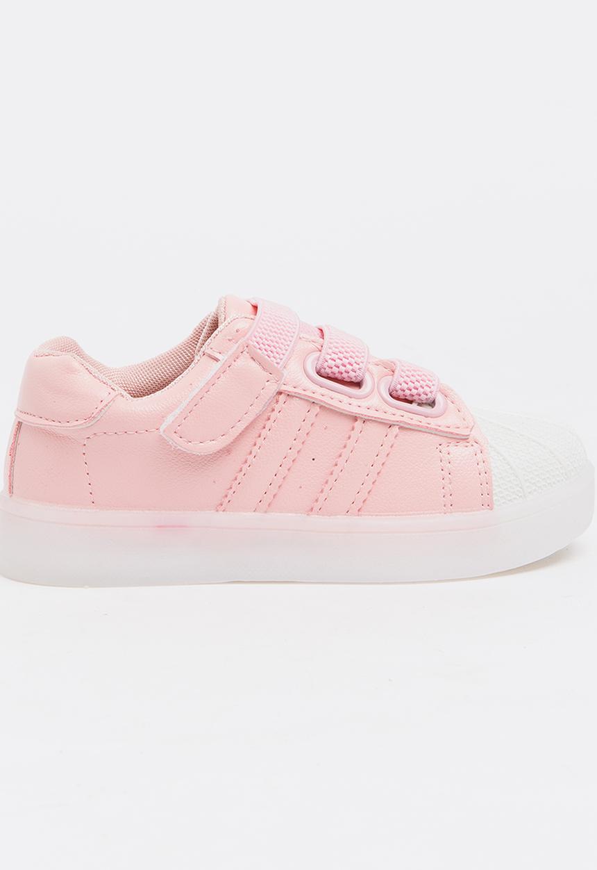 Pop Candy - Girls Light up Sneakers Pale Pink