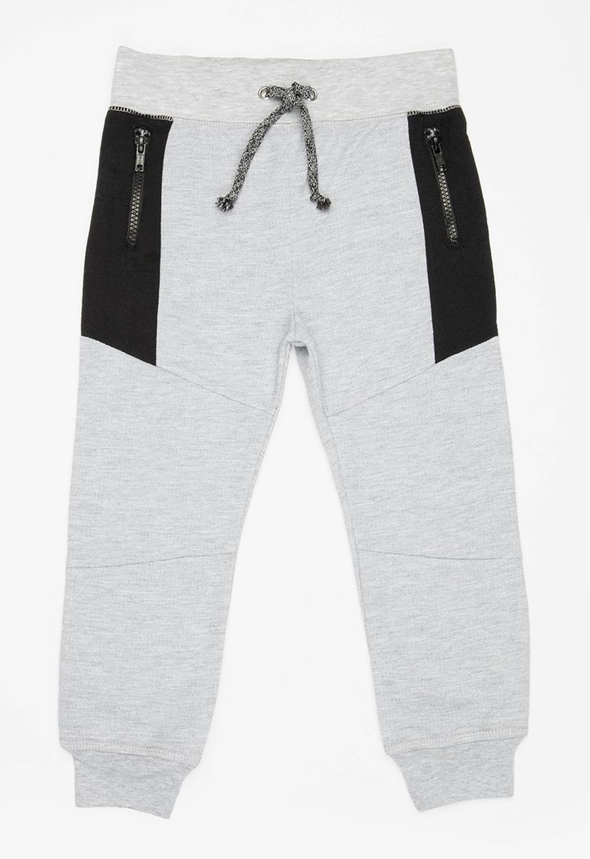 See-Saw - Zip Detail Fleece Jogger Grey Melange