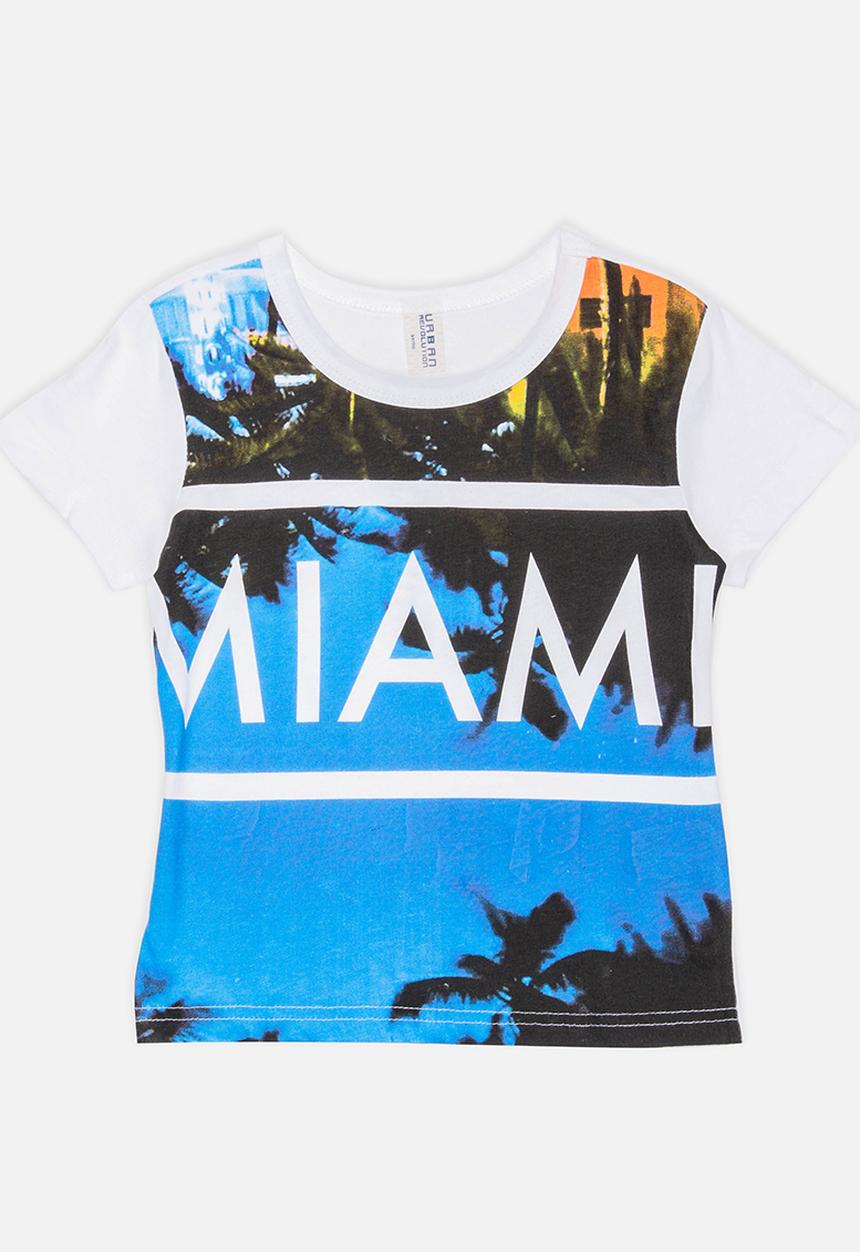 Twin Clothing - Miami Printed T-shirt White