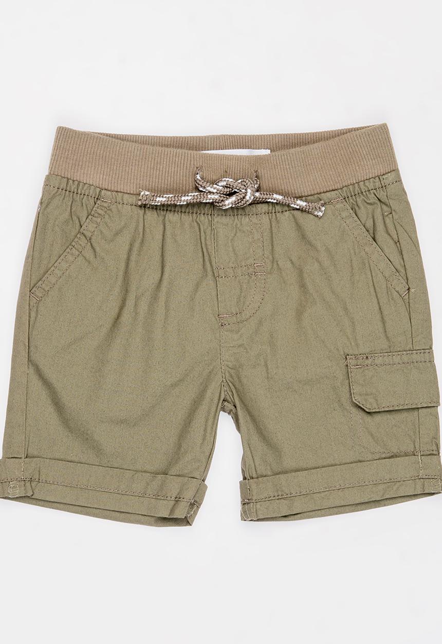 MINOTI - Basic Poplin Short Khaki Green