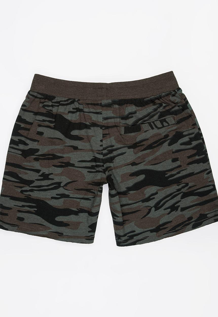 Brave Soul - Printed Shorts Dark Green