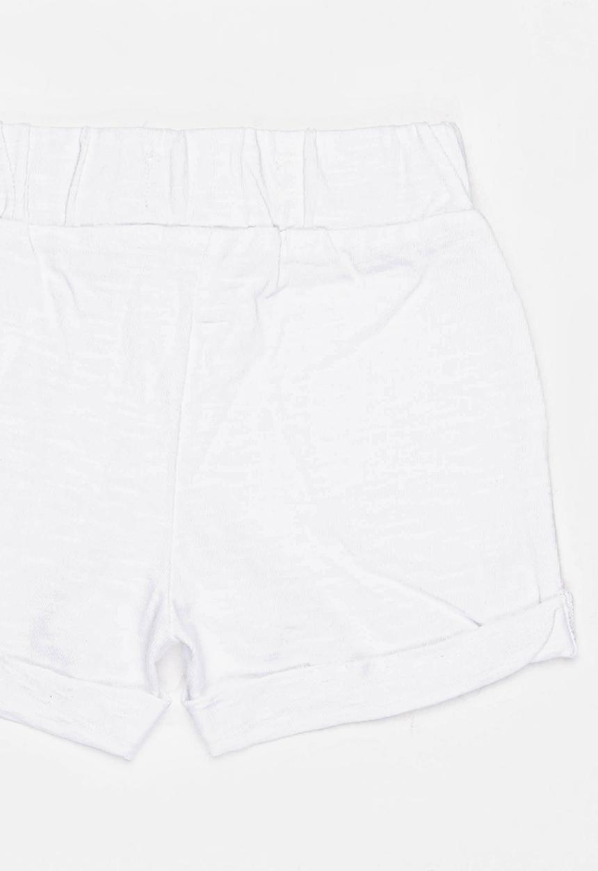 MINOTI - Slub jersey short - white