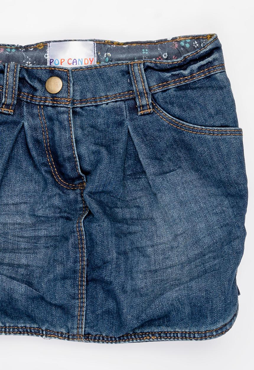 Pop Candy - Denim skirt with pockets - blue 