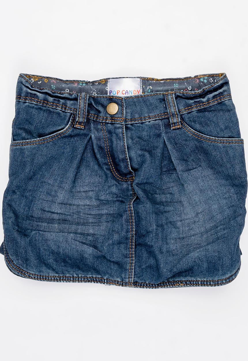 Pop Candy - Denim skirt with pockets - blue 