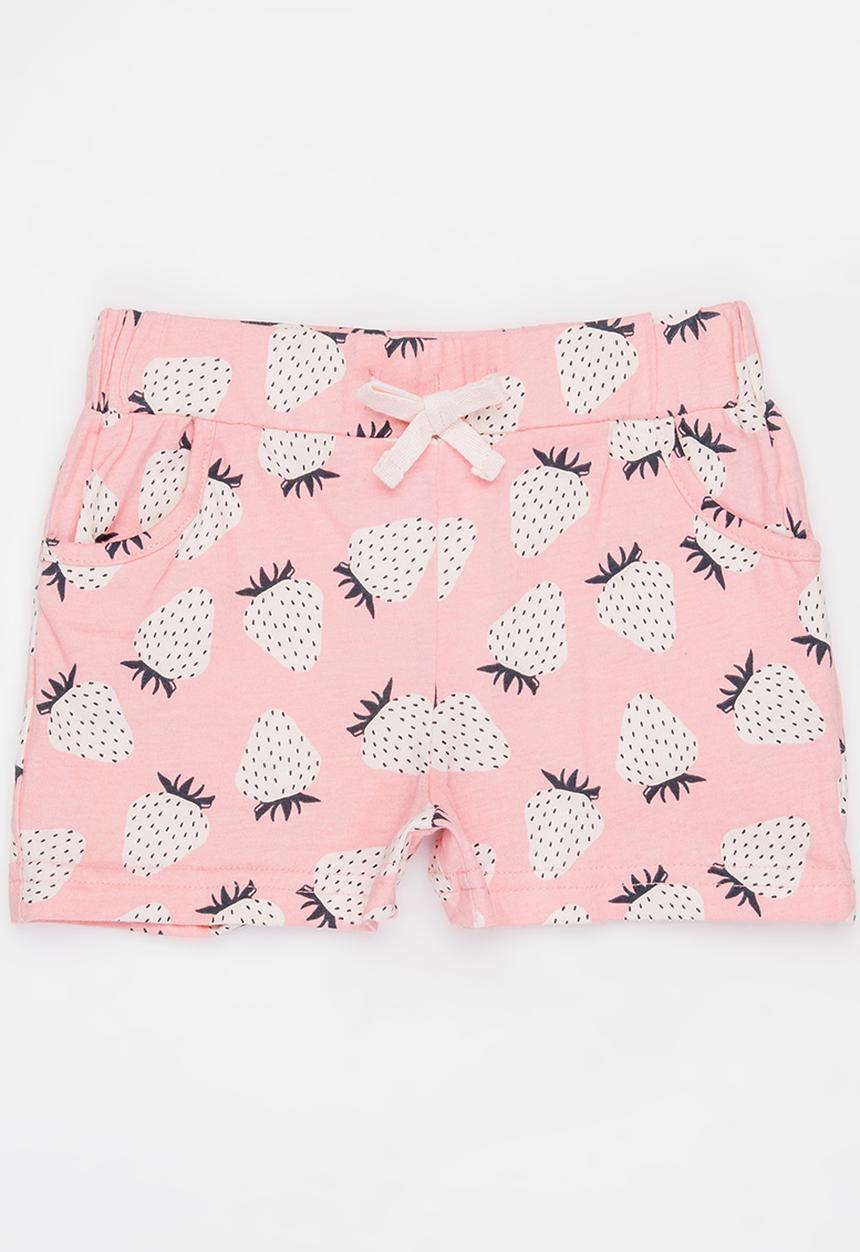 Pop Candy - Strawberry Knit Shorts Mid Pink