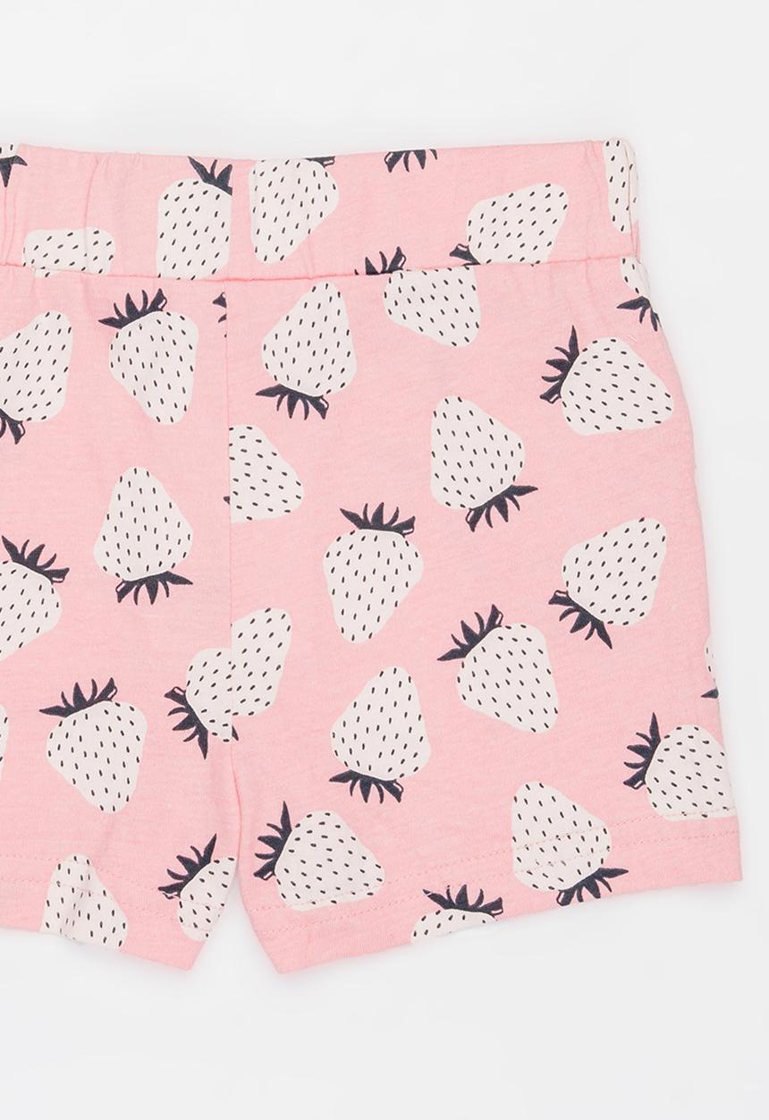 Pop Candy - Strawberry Knit Shorts Mid Pink