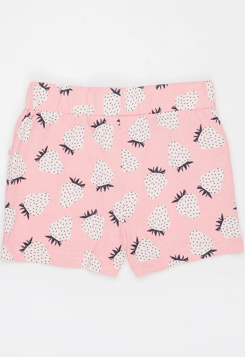 Pop Candy - Strawberry Knit Shorts Mid Pink