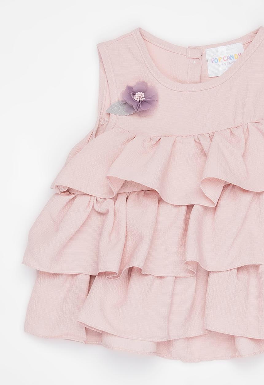 Pop Candy - Blouse and short set - pink & grey 