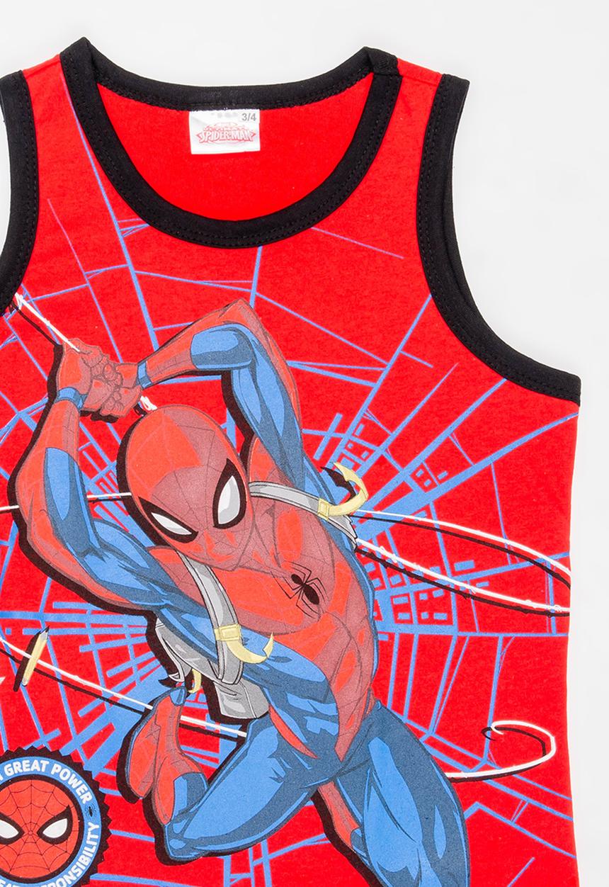 Pop Candy - Printed Spider Man Vest Red
