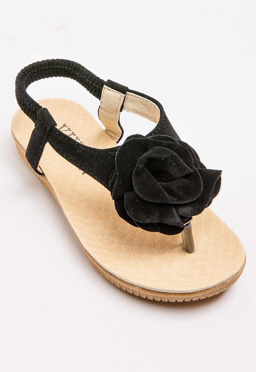 Pop Candy - Flower Sandal Black