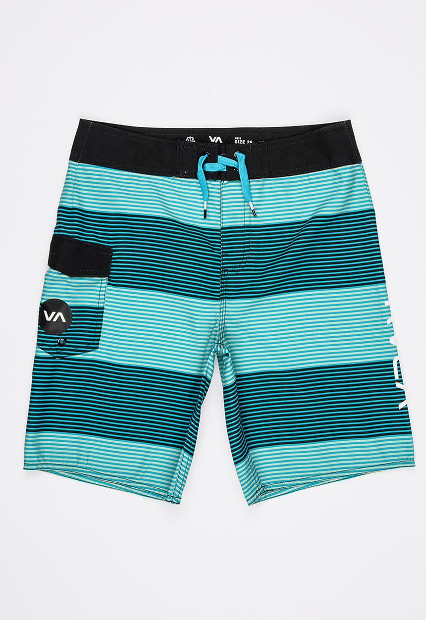 RVCA - Civil Stripe Trunk Boardshorts Blue