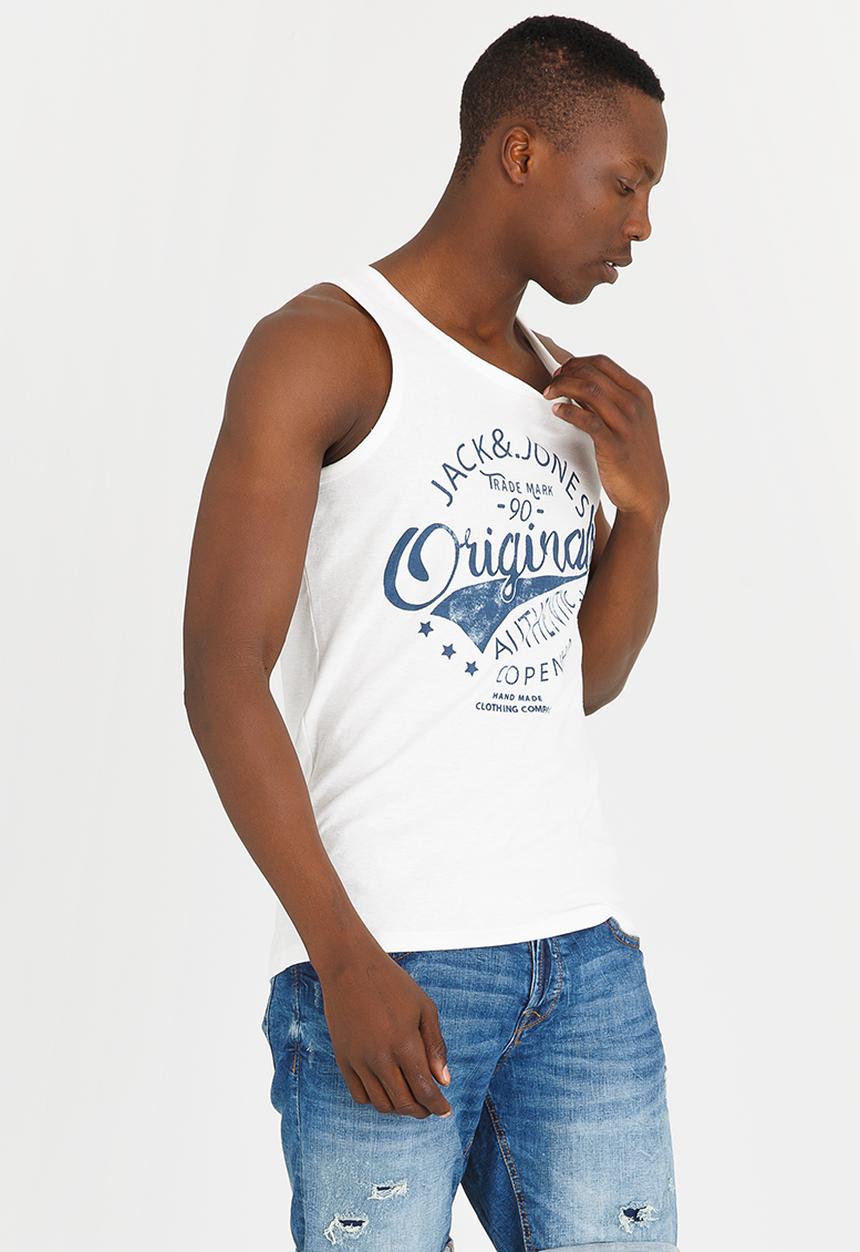 Jack & Jones - Statement Tank Top White