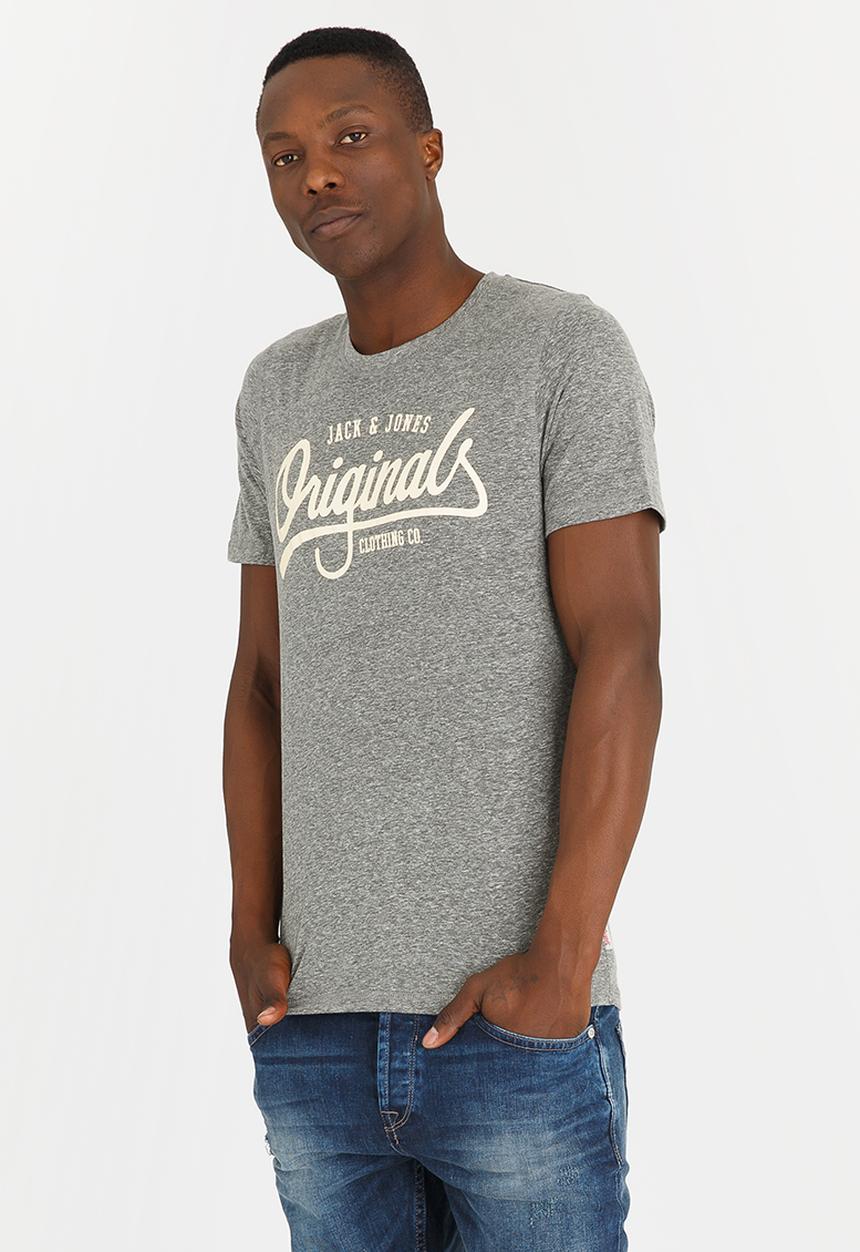 Jack & Jones - Jolla Crew Neck Tee Grey