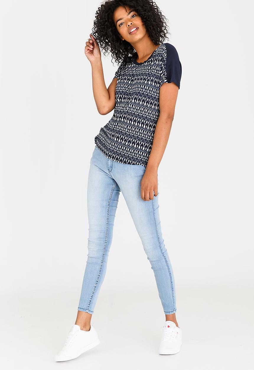 JEEP - Printed Tee Navy & White