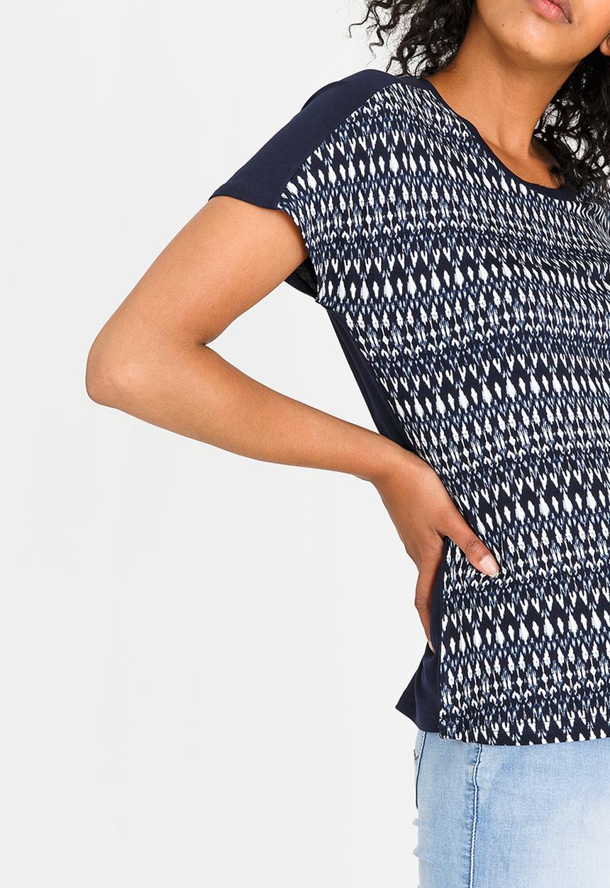 JEEP - Printed Tee Navy & White