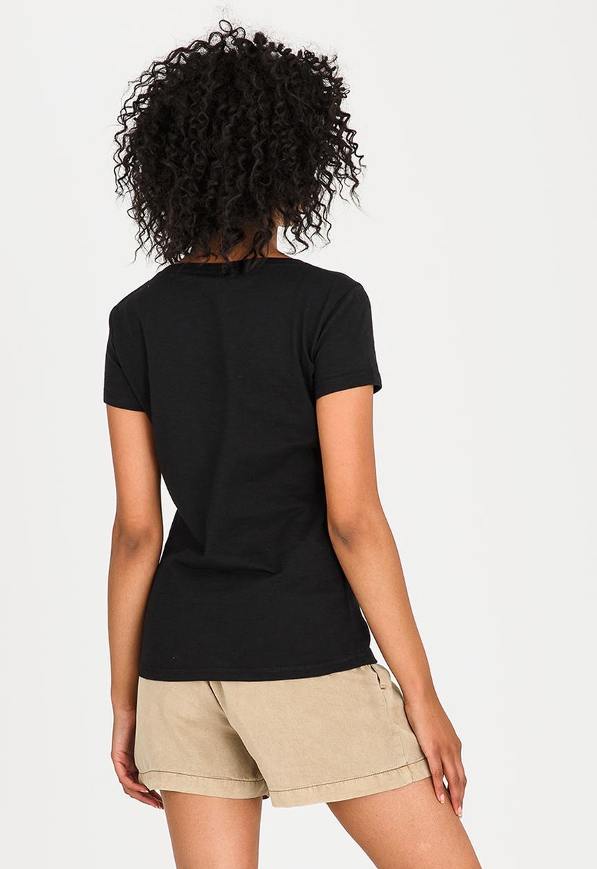 JEEP - Embroidered Scoop Neck Tee Black