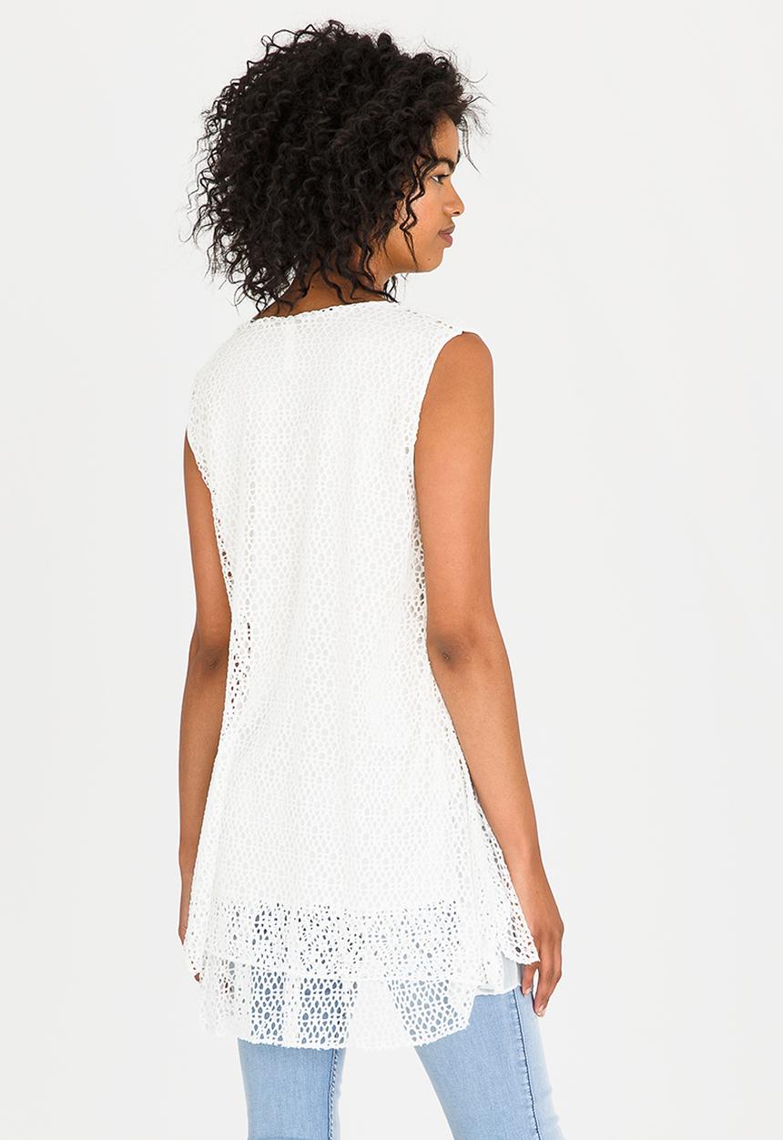Revenge - Butterfly Print Tank White
