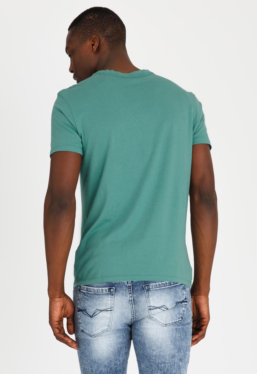 GUESS - Basic City Logo Crew Tee Mid Blue