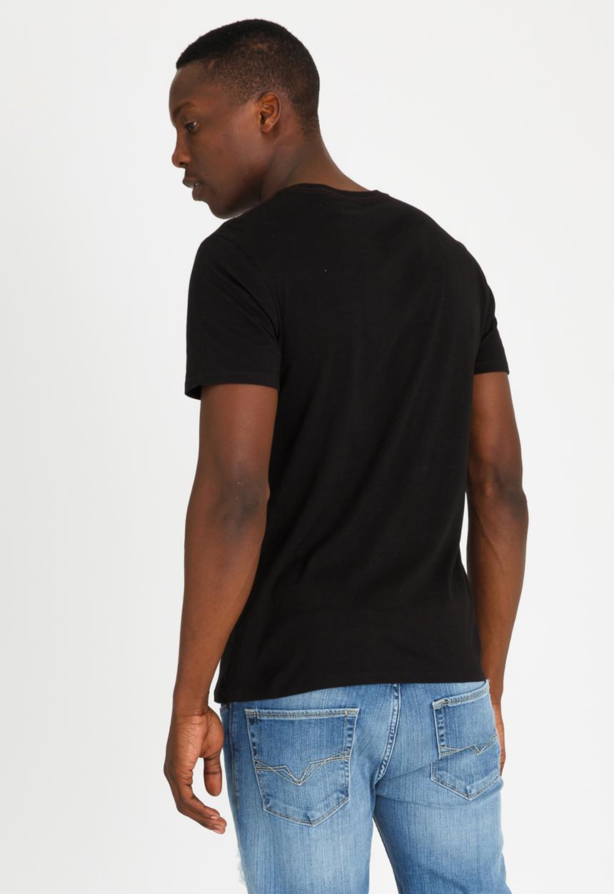 GUESS - Basic Maze Tri Logo Tee Black