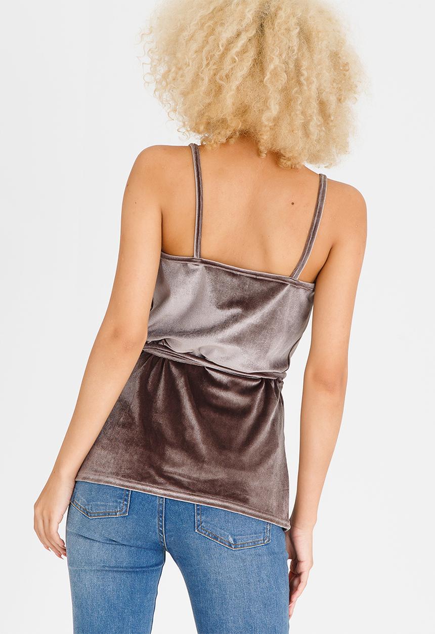 STYLE REPUBLIC - Asymmetrical Cami Grey