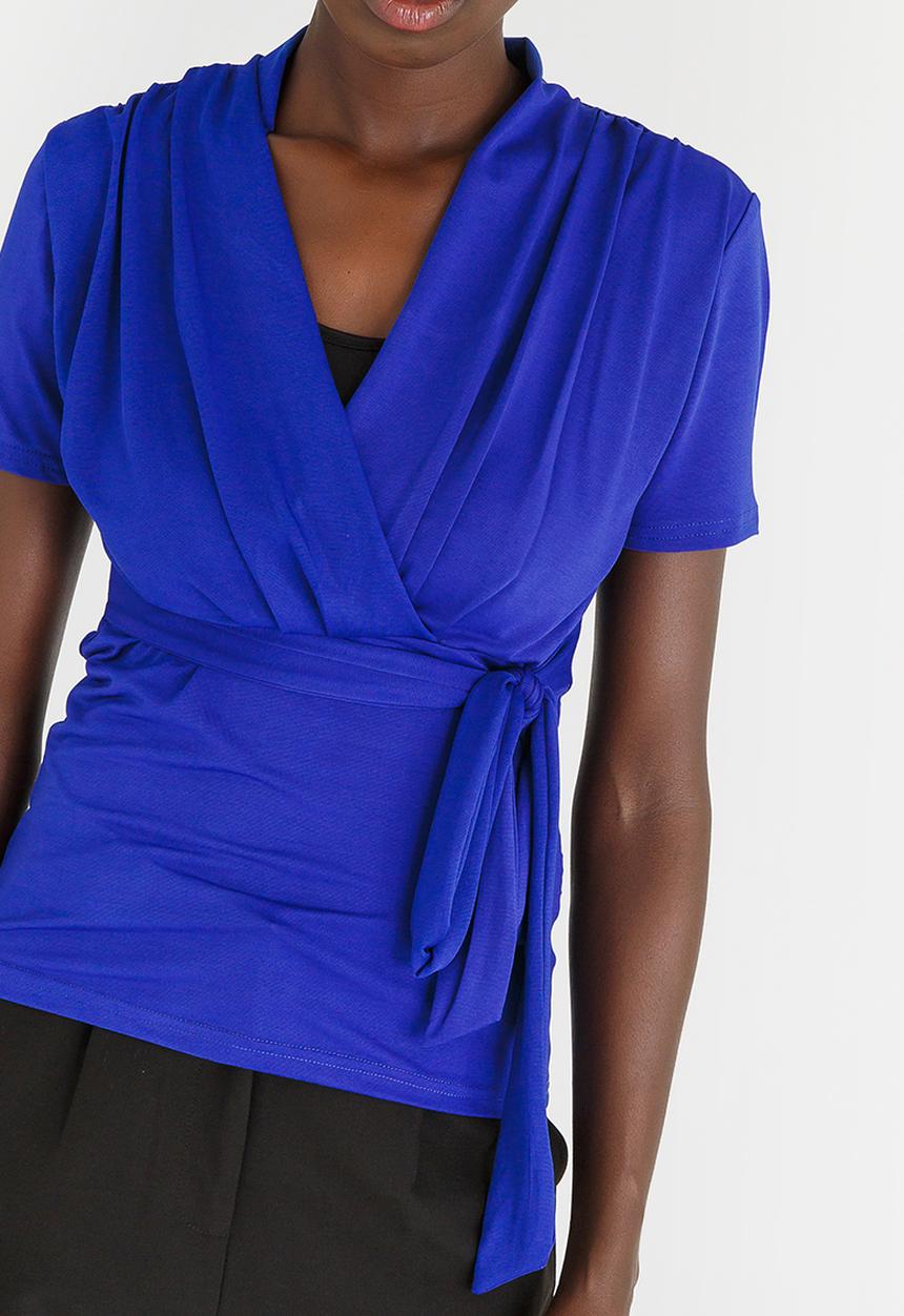 edit - Knit Workwear Top Cobalt