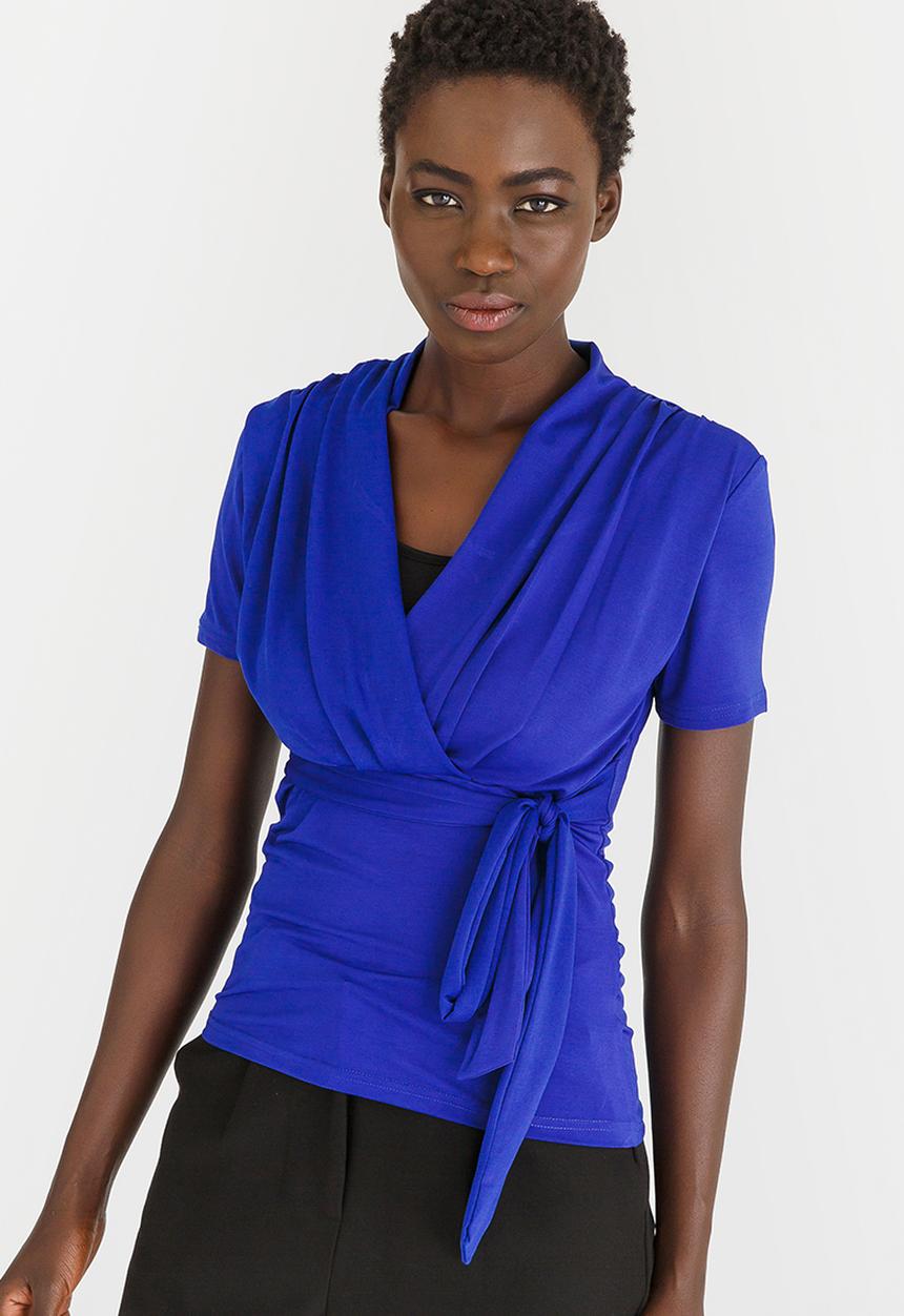 edit - Knit Workwear Top Cobalt