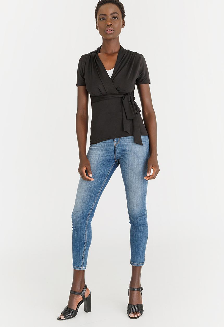 edit - Knit Workwear Top Black