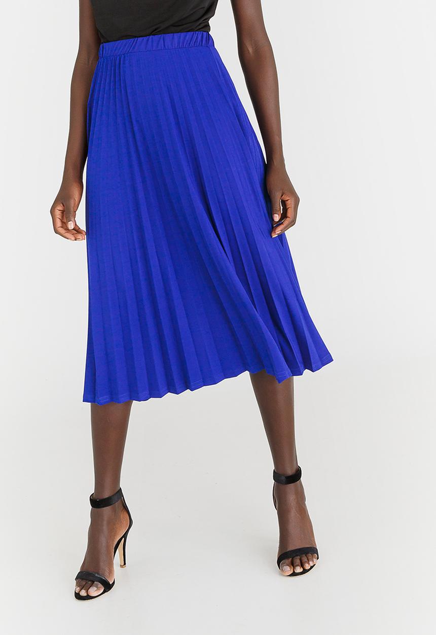 edit - Knit Workwear Skirt Cobalt