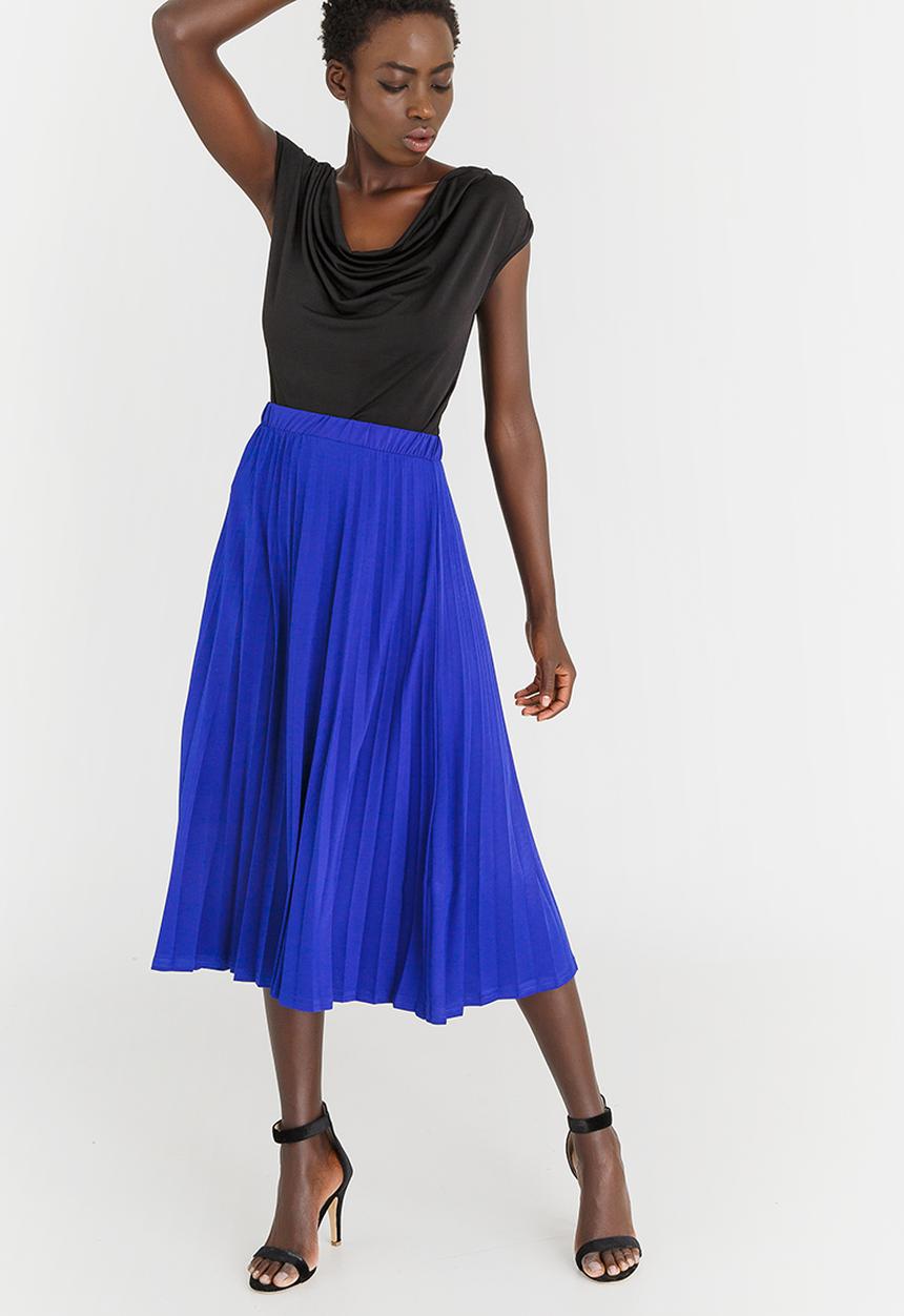 edit - Knit Workwear Skirt Cobalt