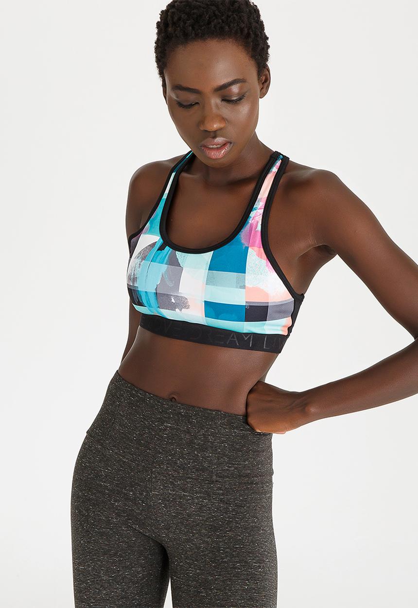 Lithe - Racer Back Crop Top Multi-colour