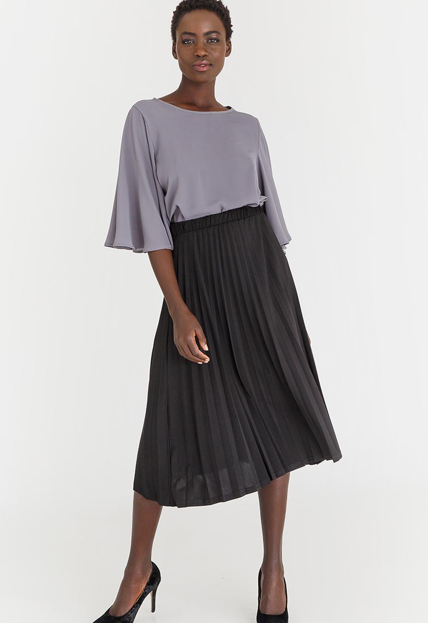 edit - Knit Workwear Skirt Black