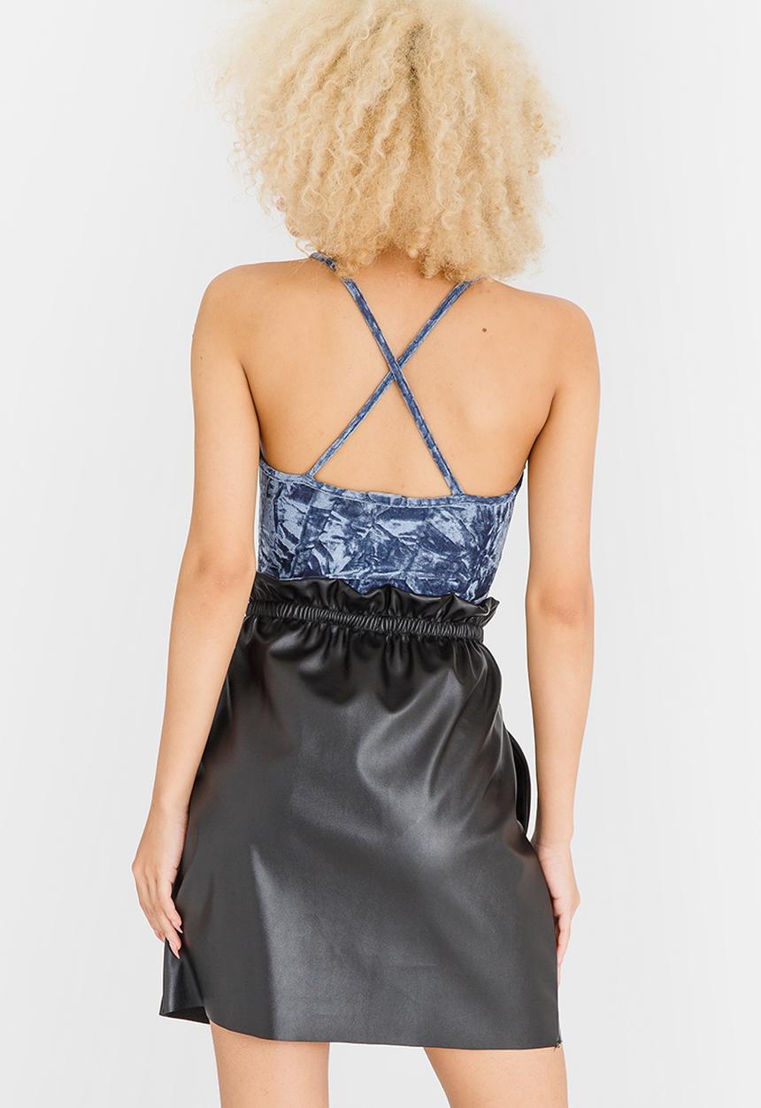 STYLE REPUBLIC - Square Neck Bodysuit Grey