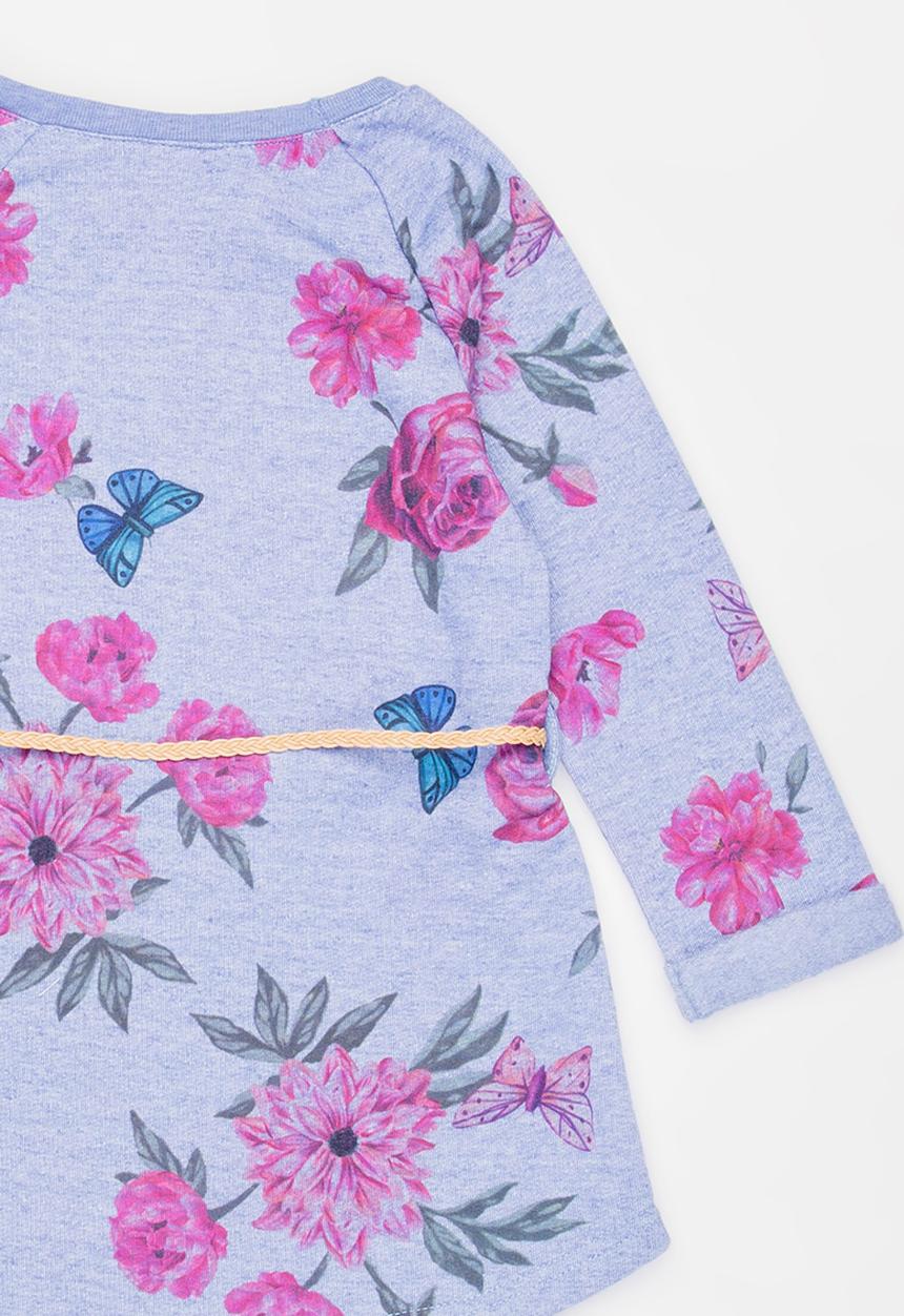 See-Saw - Belted Sweatshirt Dress Multi-colour