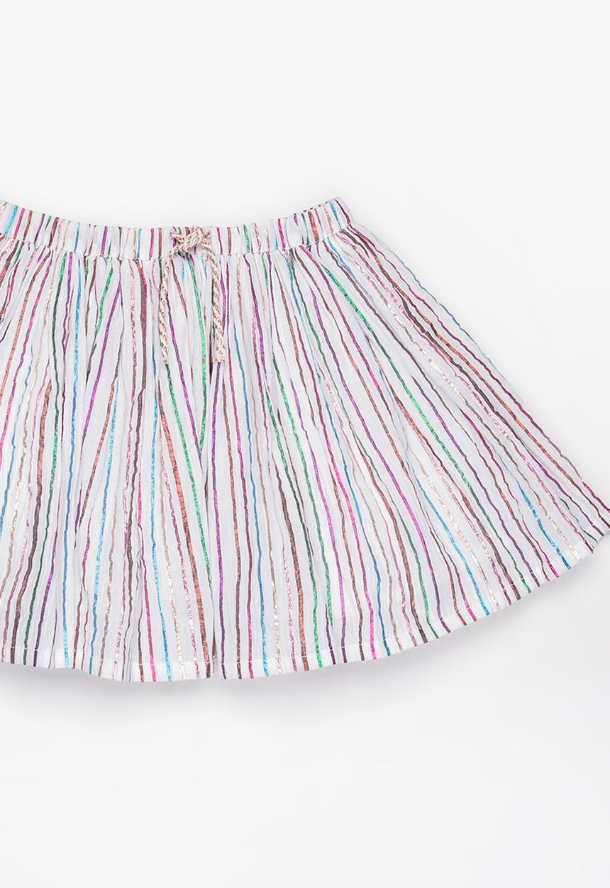 MINOTI - Palm Crinkle Stripe Skirt Multi-colour