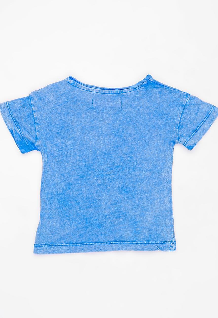 MINOTI - Holiday Acid Wash Printed Tee Blue