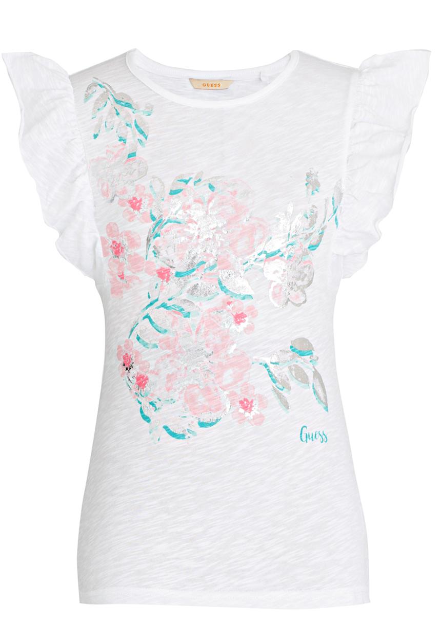 GUESS - S/S Flutter Sleeve Tee White