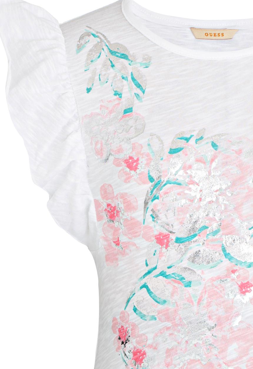 GUESS - S/S Flutter Sleeve Tee White