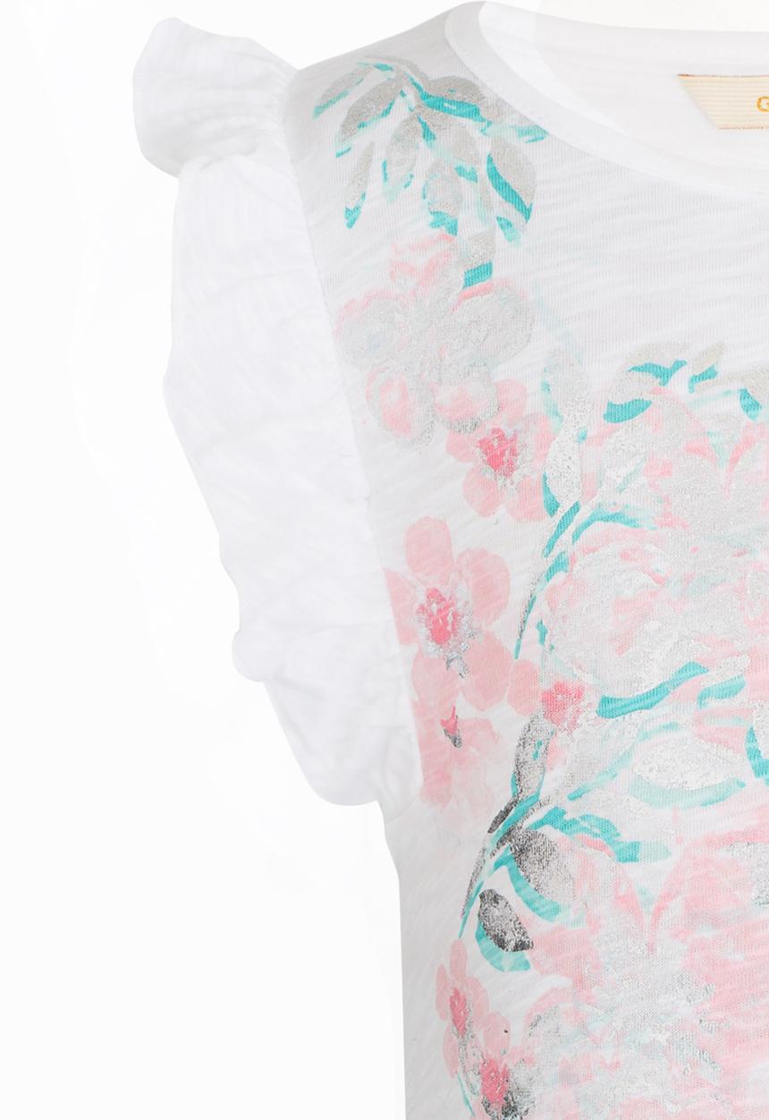 GUESS - S/S Flutter Sleeve Tee White
