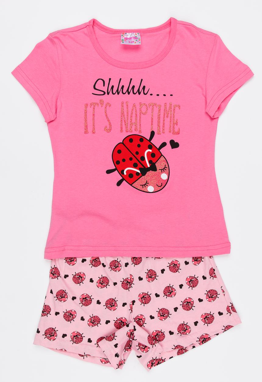 Twin Clothing - Ladybug PJ Set Dark Pink