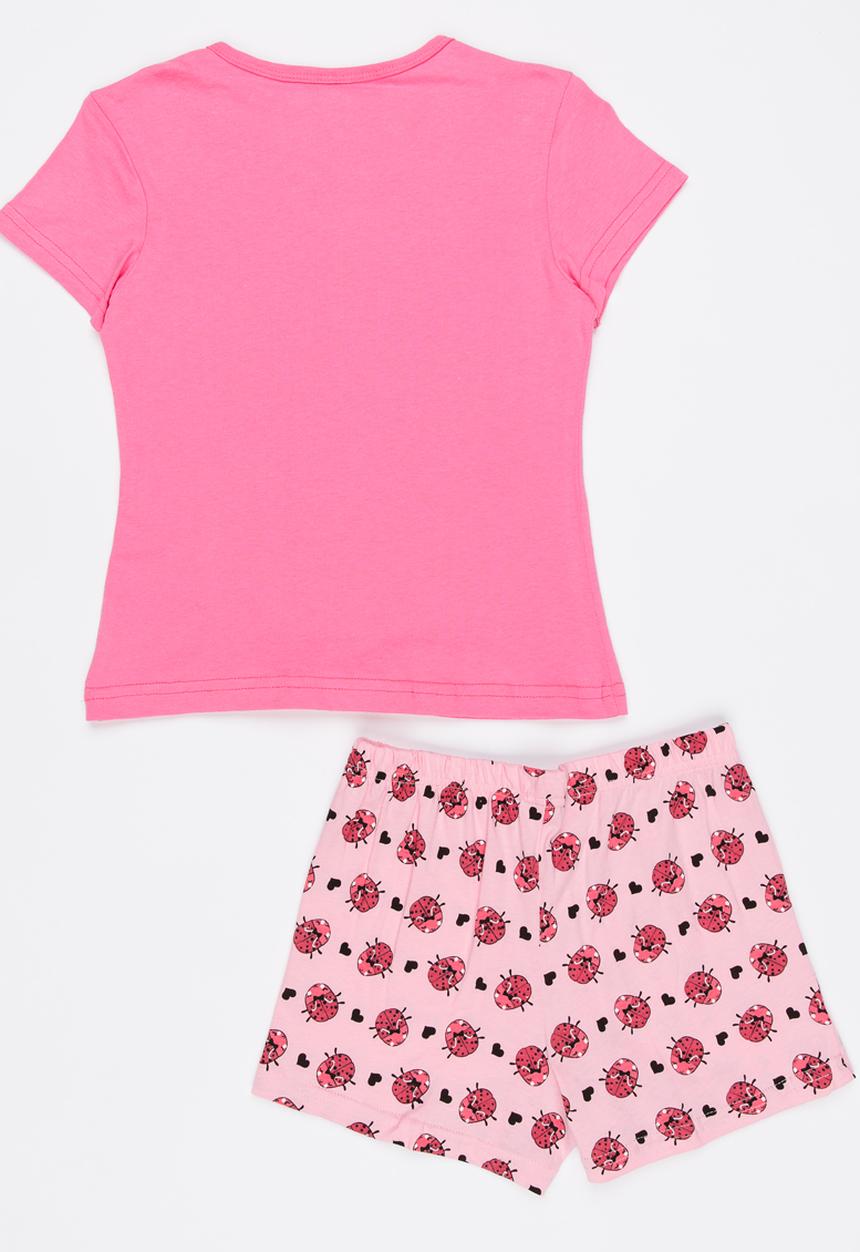 Twin Clothing - Ladybug PJ Set Dark Pink
